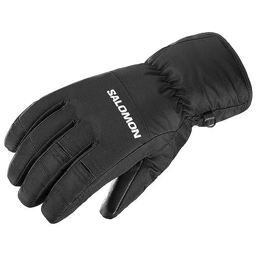 Salomon force gore-tex, guanti sci snowboard escursionismo corsa da uomo, protezione completa dalle intemperie, calore invitante, e calzata precisa, nero, xl