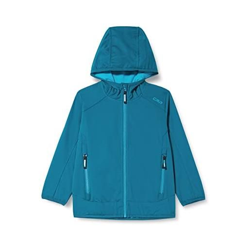 CMP - giacca in light softshell da bambini, limegreen-dusty blue, 176