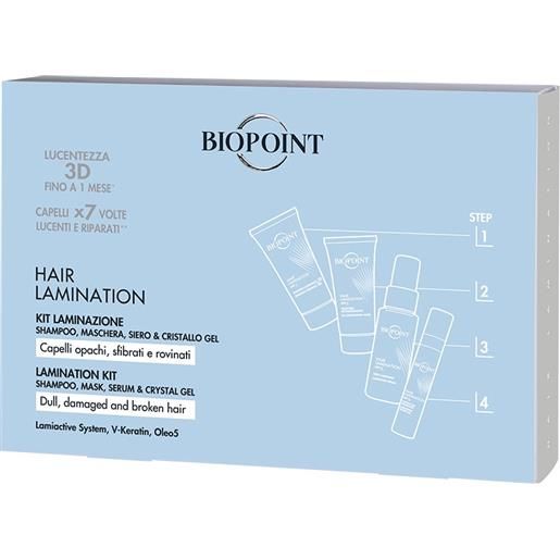 BIOPOINT hair lamination kit nutriente rinforzante levigante 3x20 ml + 8 ml