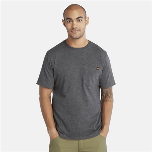Timberland t-shirt con tasca Timberland pro da uomo in grigio grigio