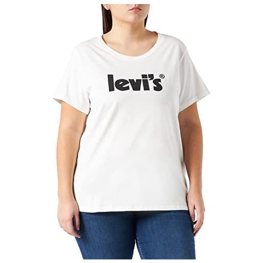 Levi's plus size perfect tee, t-shirt donna, batwing floral bright white, 2xl