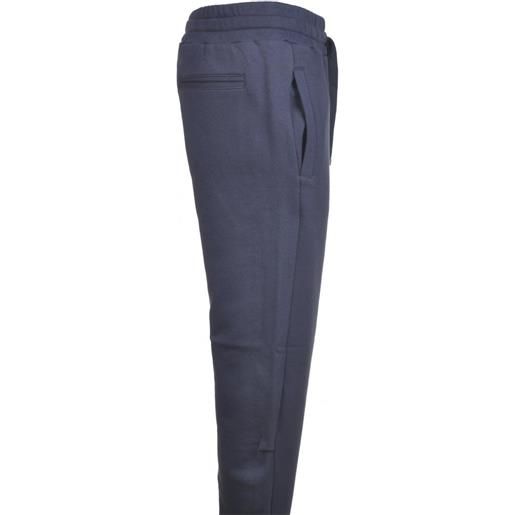 Dondup pantalone gamba morbida elastico in vita uf583kf196fs3-pantalone-892blu