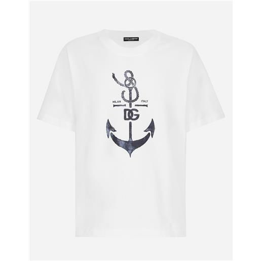 Dolce & Gabbana t-shirt manica corta stampa marina