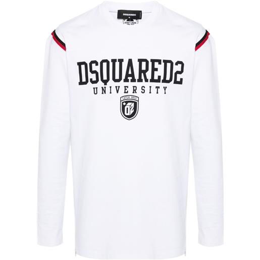 Dsquared2 t-shirt con dettaglio a righe - bianco