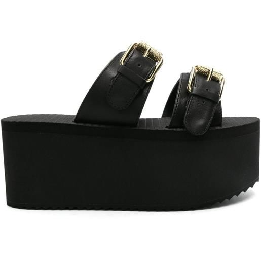 Moschino sandali con suola rialzata - nero