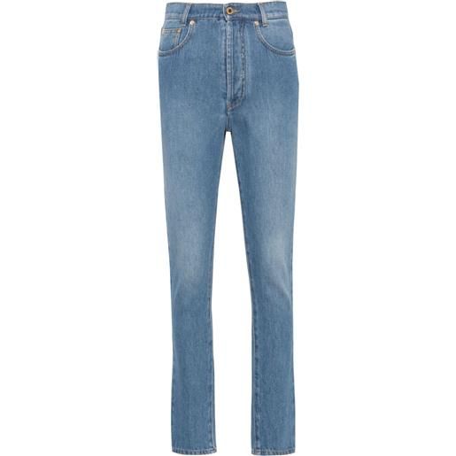 Moschino jeans slim a vita alta - blu