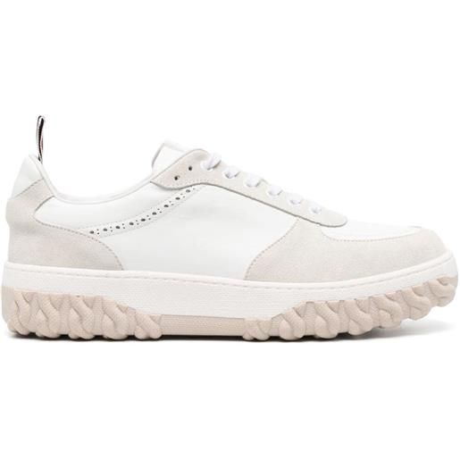 Thom Browne sneakers letterman con inserti a contrasto - bianco