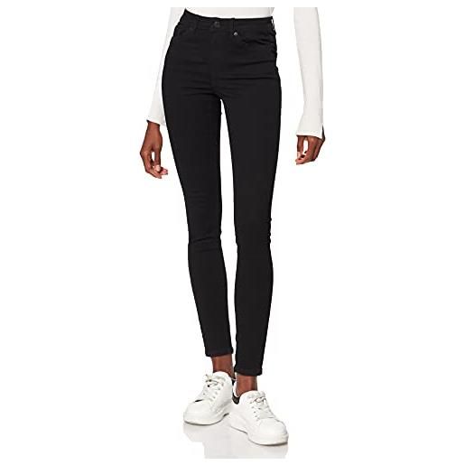 Vero Moda vmtanya mr s piping jeans vi120 noos skinny, nero (black black), 34/l30 (taglia unica: x-small) donna