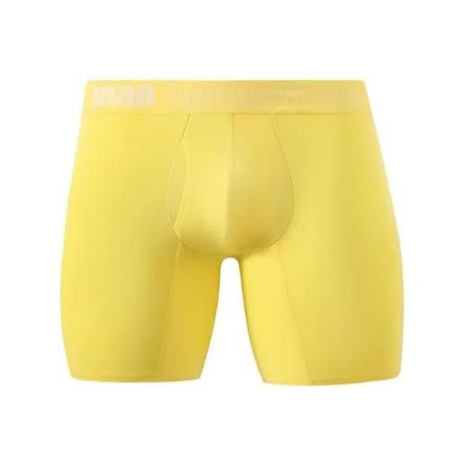 KOSTEN slip per uomo pantaloncini da uomo mid waist panty uomo senza cuciture plus size boxers panties maschio 5xl 6xl 7xl-giallo-7xl