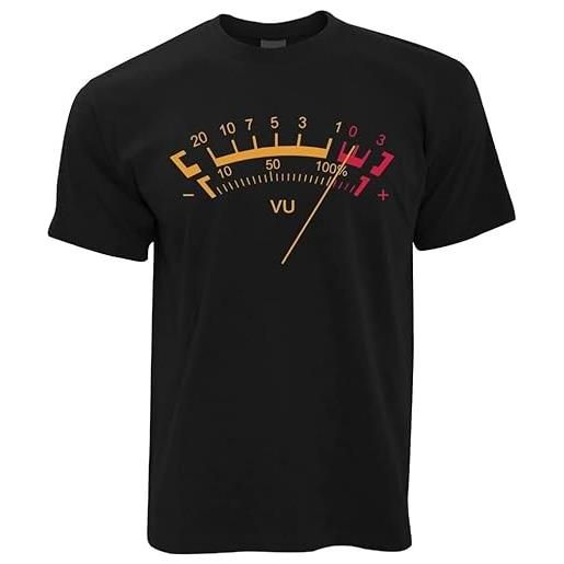 Skeletor t-shirt da uomo vu meter standard volume unit indica, nero , xxl