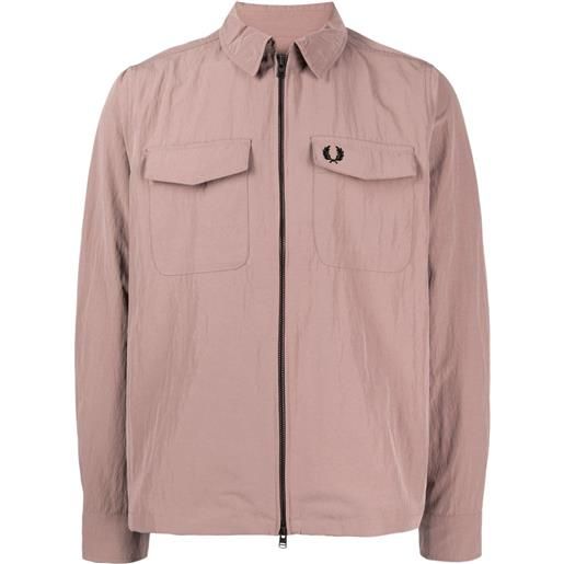 Fred Perry giacca-camicia con ricamo - rosa