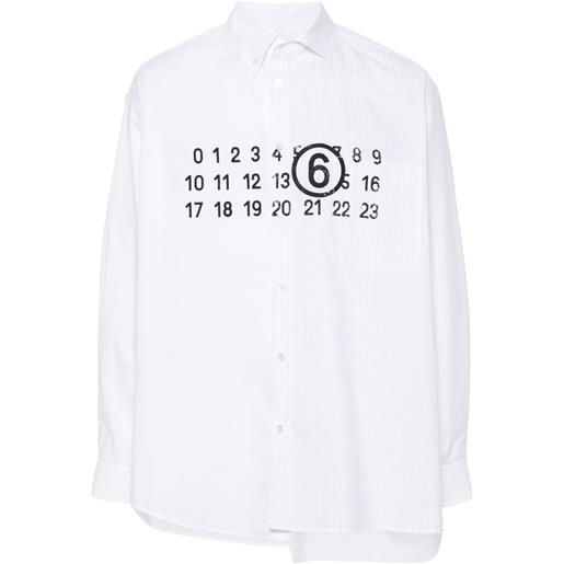 MM6 Maison Margiela camicia asimmetrica - bianco