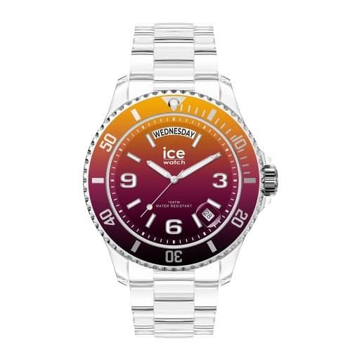 Ice-watch - ice clear sunset fire - orologio multicolore unisex con cinturino in plastica - 021437 (medium)