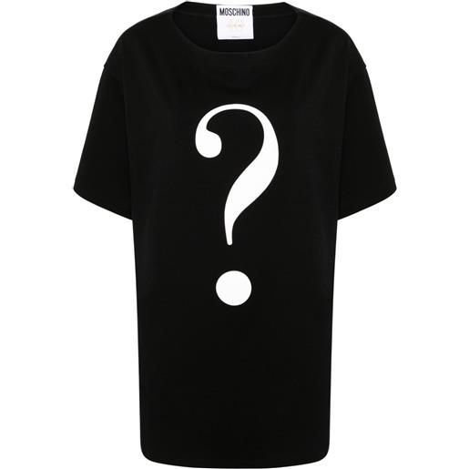 Moschino t-shirt con stampa question mark - nero