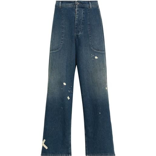 Maison Margiela jeans dritti a vita bassa - blu