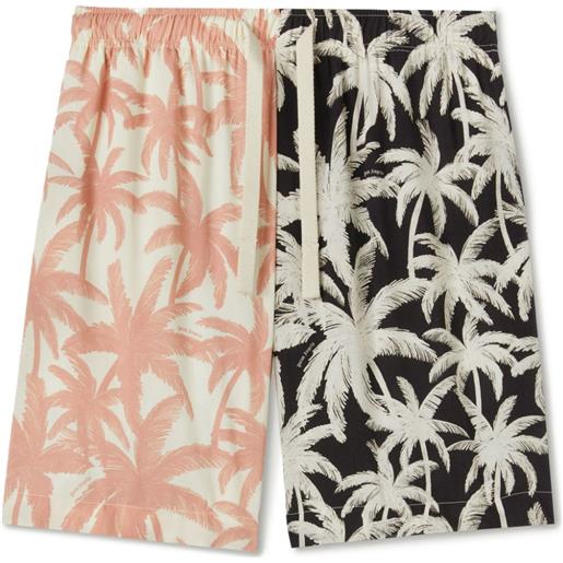 Palm Angels shorts patchwork palms - bianco