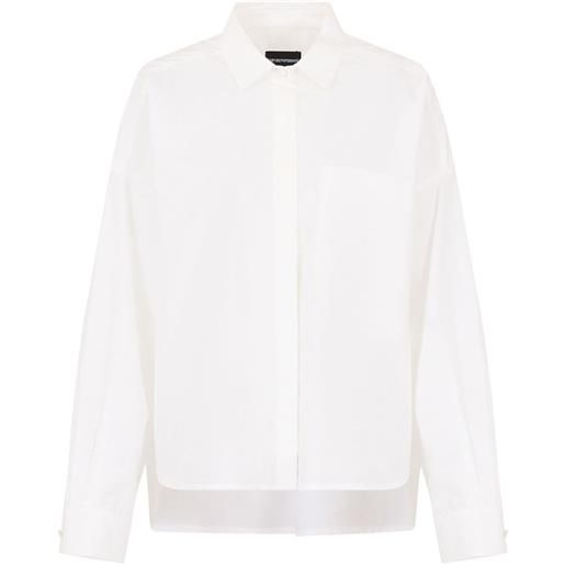 Emporio Armani camicia con maniche a spalla bassa - bianco