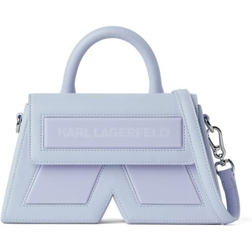 Karl Lagerfeld borsa a tracolla icon k in pelle - blu
