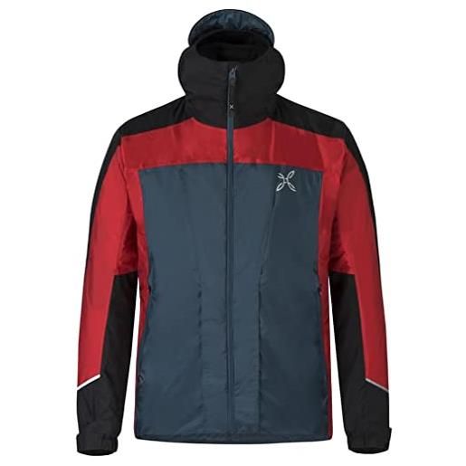 MONTURA trident 2.0 jacket uomo mjak90x 9047 colore nero verde lime giacca invernale imbottita ideale per attività outdoor come trekking e sci alpinismo l
