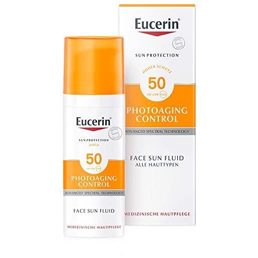 Eucerin sun fluid anti-età crema solare viso fp 50 protezione alta 50 ml