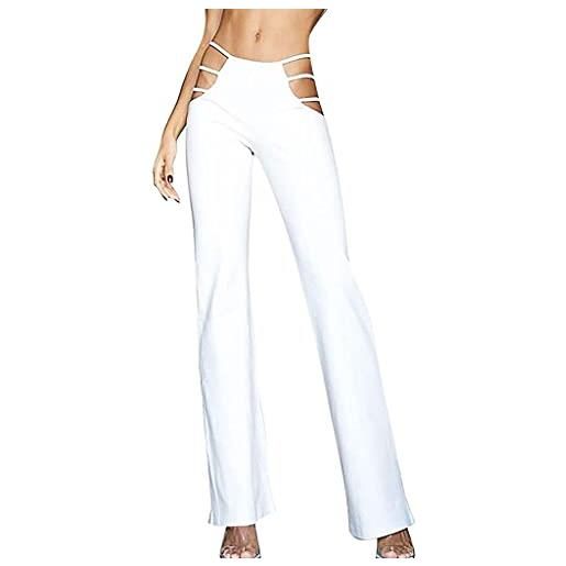 Xmiral pantaloni tuta donna pantaloni sportivi pantaloni yoga pantalone yoga pantalone largo donna xs bianco
