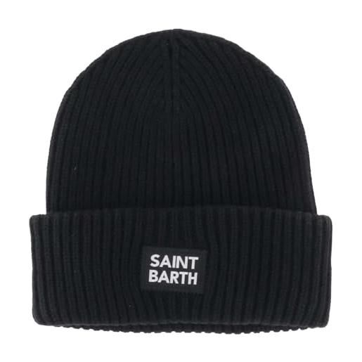 MC2 SAINT BARTH berretto beanie in misto lana logo nero - uni