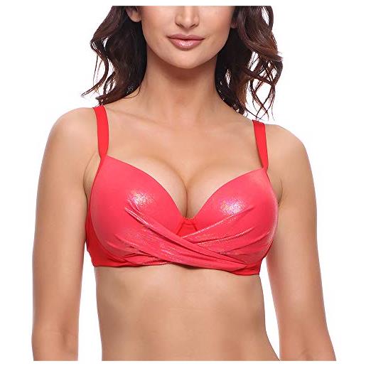 Merry Style top bikini donna p654eb (rosso brillante, eu 85 d = it 4 d)