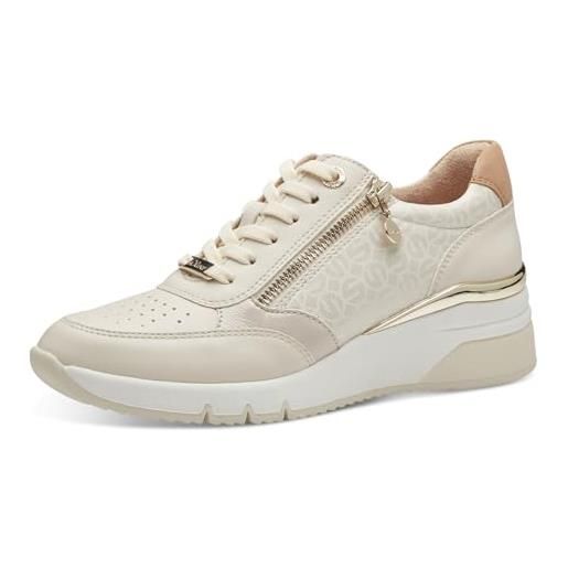 s.Oliver Damen Sneaker Low 5-23632-42, Scarpe da Ginnastica Donna, Beige Comb, 37 EU