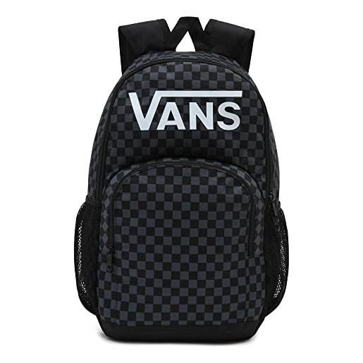 Vans alumni pack 5 stampato, zaino unisex adulto, a scacchi neri. , taglia unica