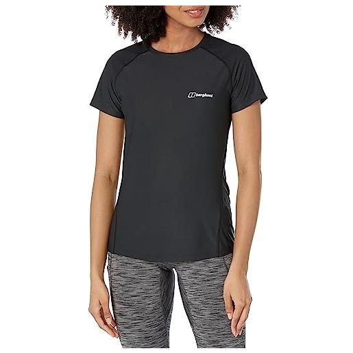 Berghaus - maglietta tecnica a maniche corte, da donna, 24/7, donna, t-shirt, 4a000884bp6, nero corvino, 8