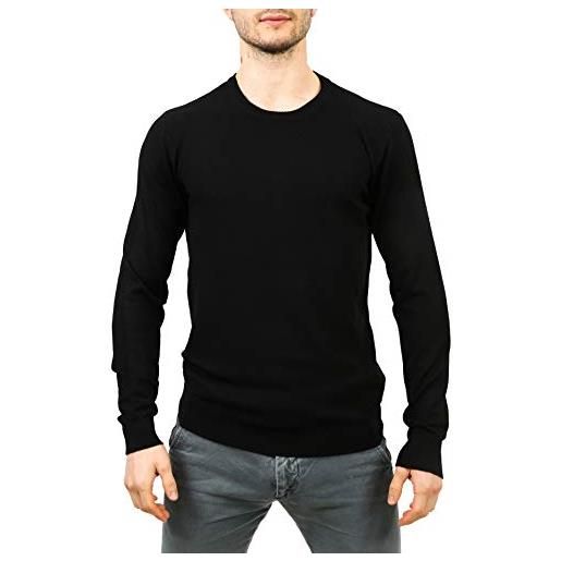 COVERI WORLD maglione uomo jacquard (nero, l)