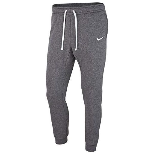 Nike cfd flc tm club 19, pantaloni uomo, grigio antracite bianco, s