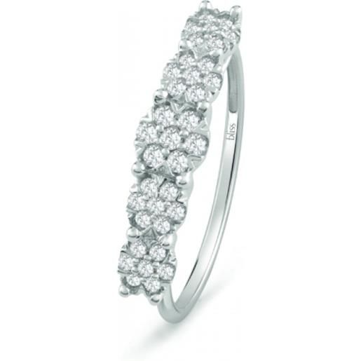 Bliss anello caresse in oro bianco con diamanti 0,24 ct. 