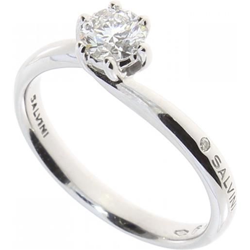 Salvini anello solitario lavinia in oro bianco con diamante 0,31 ct. G si
