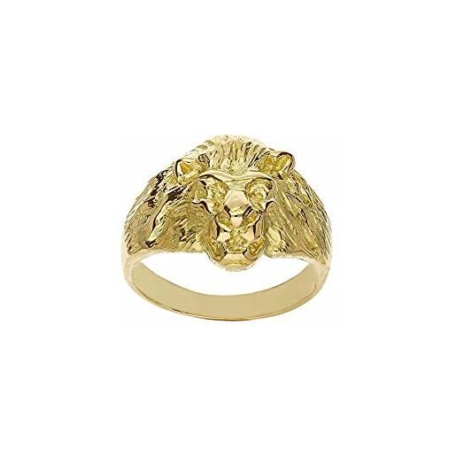 OmniaOro anello in oro giallo 18 carati con testa di leone da uomo - 20