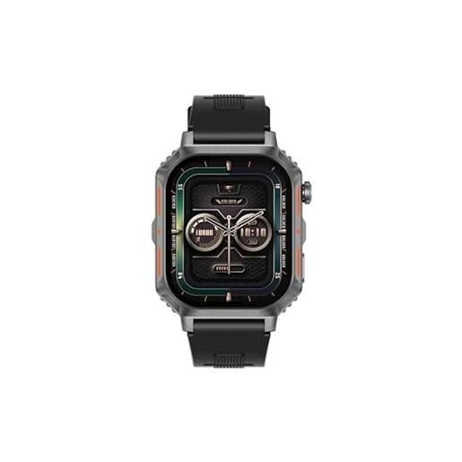 RIVERSONG smartwatch - fascia sportiva da uomo, motivo 8s adventure, 2,02, 240 x 284 px, bluetooth 5.3, controllo musica, contapassi, ecc. Ip68, 100 modalità sportive, colore: grigio, grigio. 