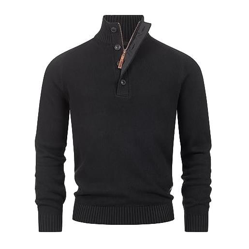 Indicode uomini inisalu pullover | maglione con collo alto in 80% cotone black m