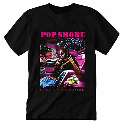 YUTA pop smoke x vlone king of new york rapper t shirt music tee black m