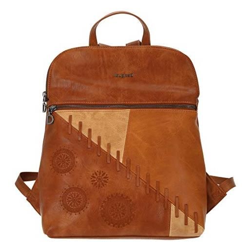 Desigual pu backpack medium, zaino medio in poliuretano donna, marrone, m