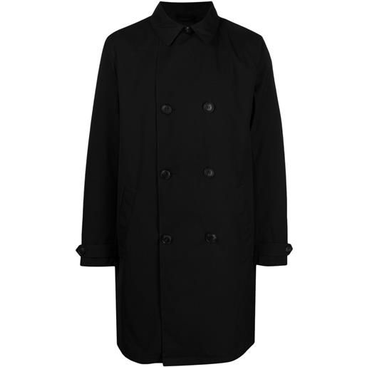 Emporio Armani cappotto monopetto con colletto classico - nero