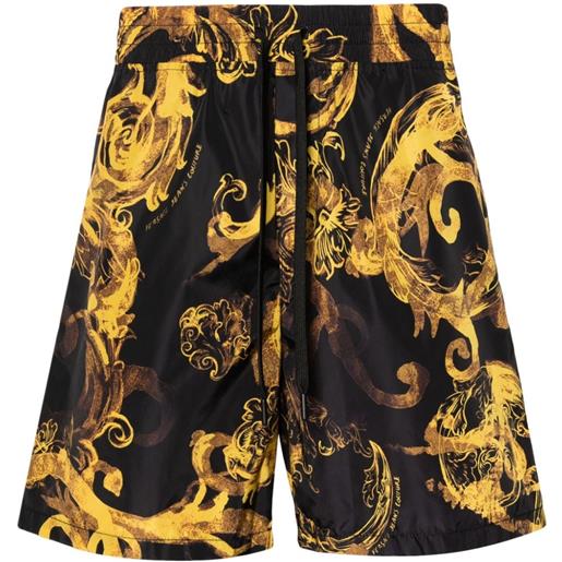 Versace Jeans Couture shorts con stampa baroccoflage - nero