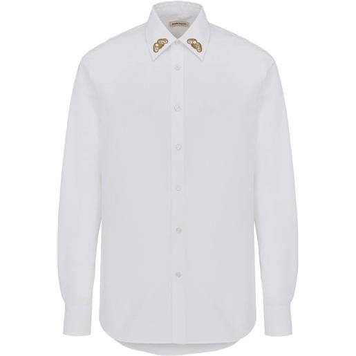 Alexander McQueen camicia con ricamo - bianco