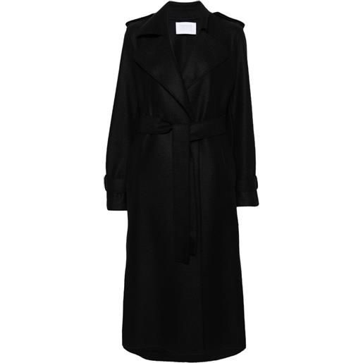 Harris Wharf London cappotto midi con cintura - nero