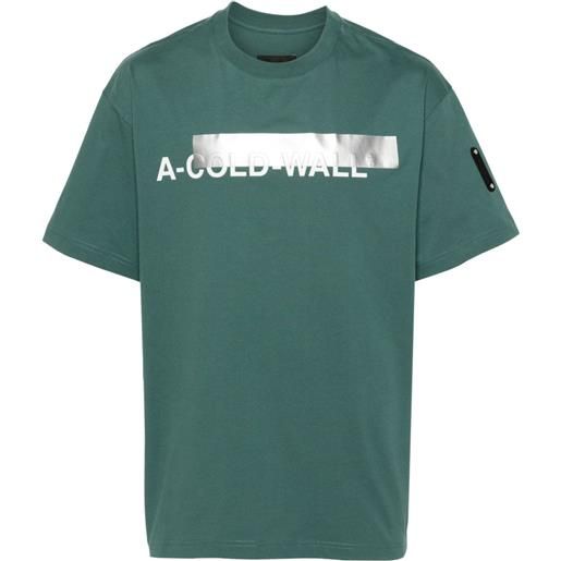 A-COLD-WALL* t-shirt strata con stampa - verde