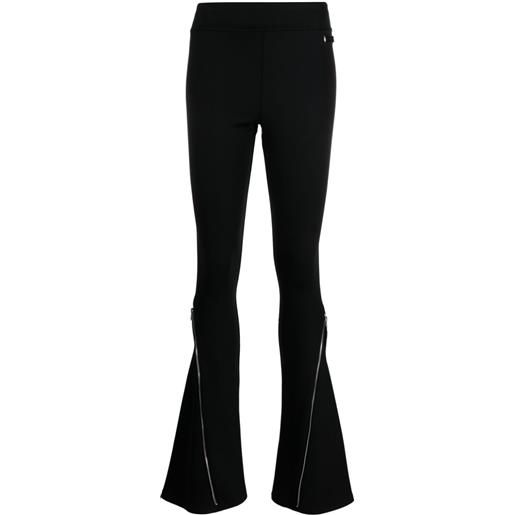 Monse leggings svasati con zip - nero