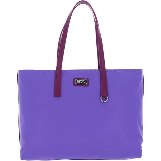 Mandarina Duck style, borsa shopper da donna in nylon tillandsia purple