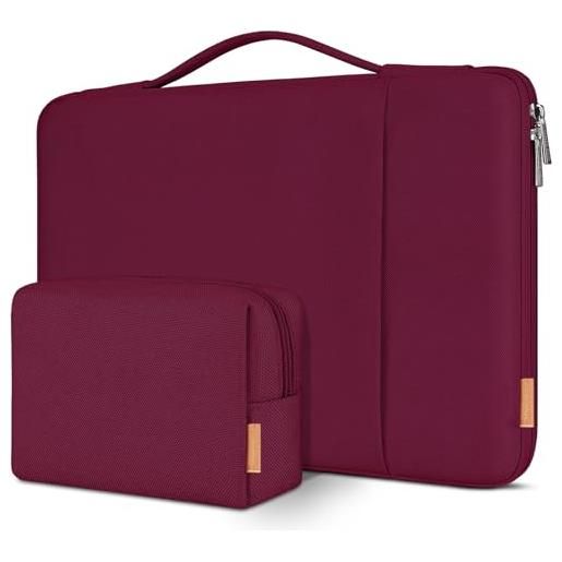 DOMISO 17.3 pollici custodia borsa impermeabile notebook portatile borsa sleeve custodia pc portatile compatibile con 17.3 hp pavilion 17 / hp 17/17.3 dell inspiron 17, vino rosso