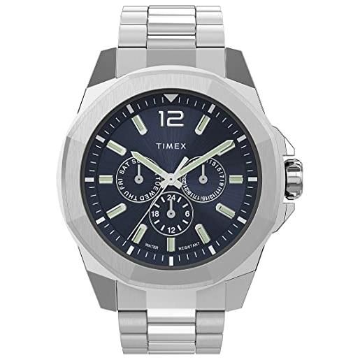 Timex orologio quadrante multiplo al quarzo uomo con cinturino in acciaio inossidabile tw2v43300