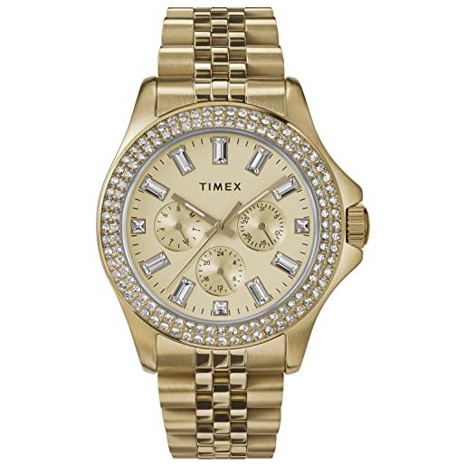 Timex orologio quadrante multiplo al quarzo da donna con cinturino in acciaio inossidabile tw2v79400