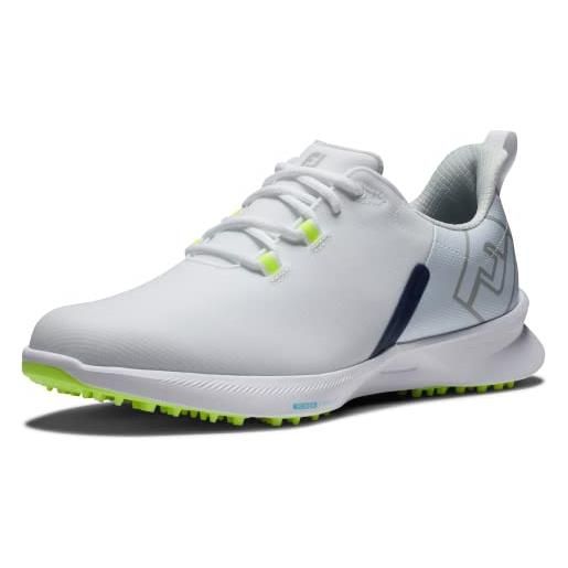FootJoy fj fuel sport, scarpe da golf uomo, bianco navy verde, 48 eu